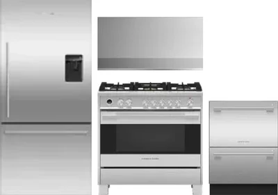 4 Piece Package Includes Refrigerator, Range, Hood And Dishwasher